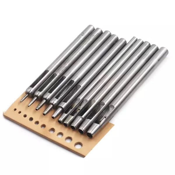 Bältesstans och stansmaskin för läder 10 set