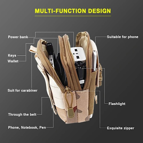 Midjeholster för mobiltelefon Bältesväska Universal Utomhus Telefonfodral Fick Case Gadget för iPhone X 8 7 6 6s Plus Samsu