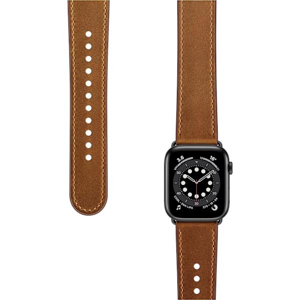 Yhteensopiva Apple Watch -rannekkeen kanssa 41mm 40mm 38mm, aito nahka