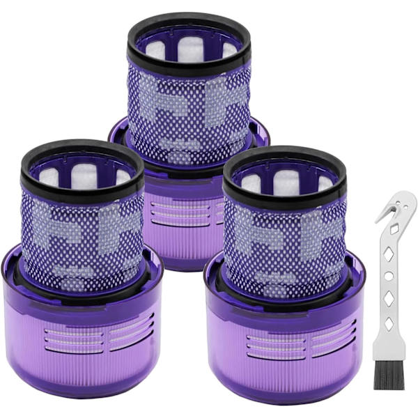 Filter V11 for Dyson, 3-pak med vaskbare erstatningsfilter for