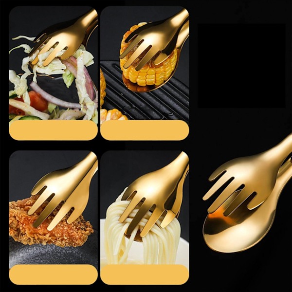 2 Pak Buffet Tange | Rustfrit Stål Madtange Serveringstange - BBQ Klips Brød Stegtang Cocina Gadgets Cuisine Ut