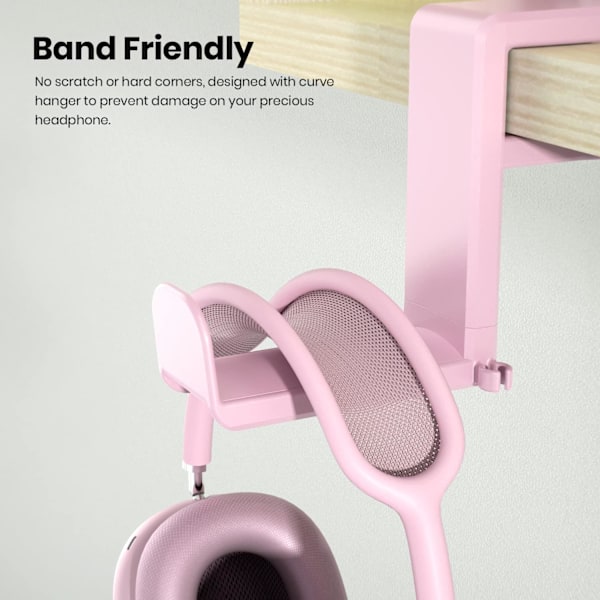 Roterande Hörlursställ - PC Gaming Headset Ställ, Justerbar Klämma-på Hörlurshållare, Hörlurshängare Under Skrivbord