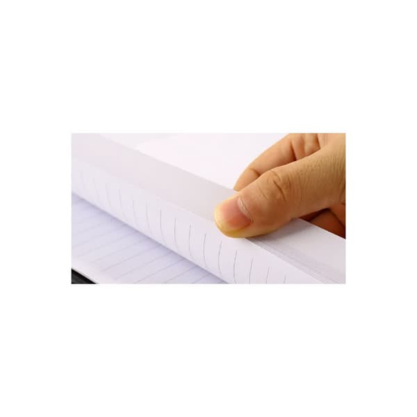 En sort forretningsnotesbog, notesblok 247*173mm, forretningskontor