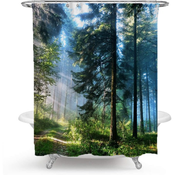 Forest Sunshine Muggsikker Dusjforheng 180 x 200cm