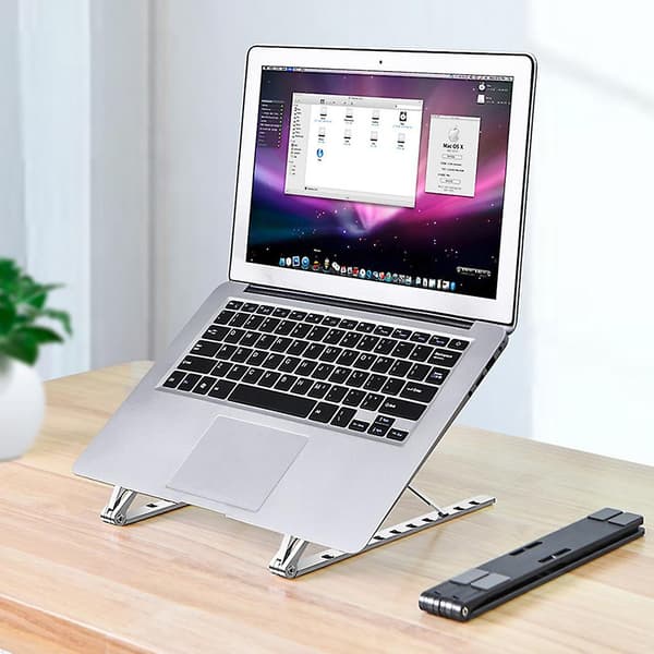 Bærbar Laptop Stativ Justerbar Foldbar Aluminium Desktop Notebook Holder Stativ Mount Til Tablets Pc