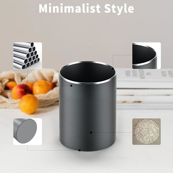 Pennställ för kontor, rund metall och aluminium för förvaring