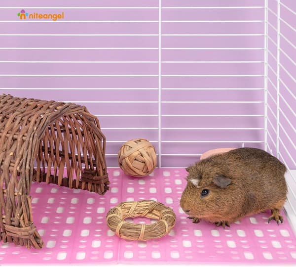 2-pack Kaninburfästen med 4 Fästflikar (Rosa)
