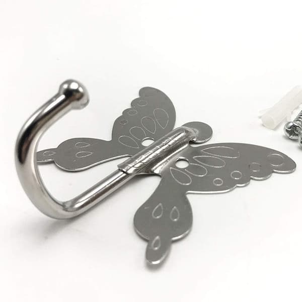 Butterfly Hook Enkelt Krog, 8 Pakke Rustfrit Stål Kroge Tøj