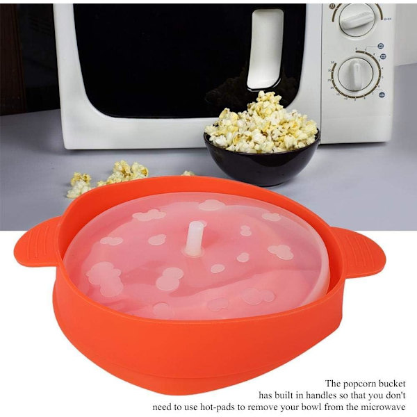 1 st popcornmaskin, mikrovågsugnspopcornmaskin, röd