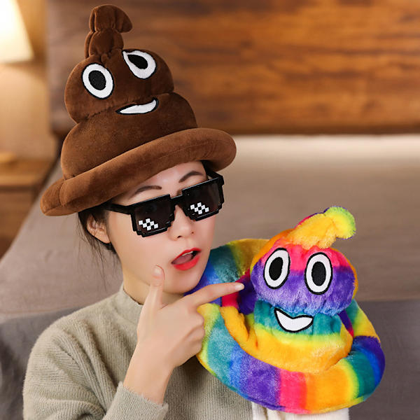 Enkelt stykke (brun farve, ca. 25*30cm) sjov og sød ins poop