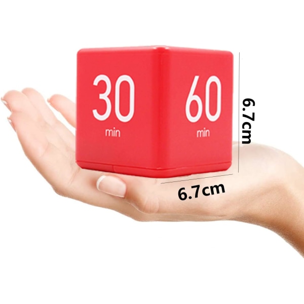 Køkken Timer (Rød 15-20-30-60 Minut), Terning Timer Stopur og