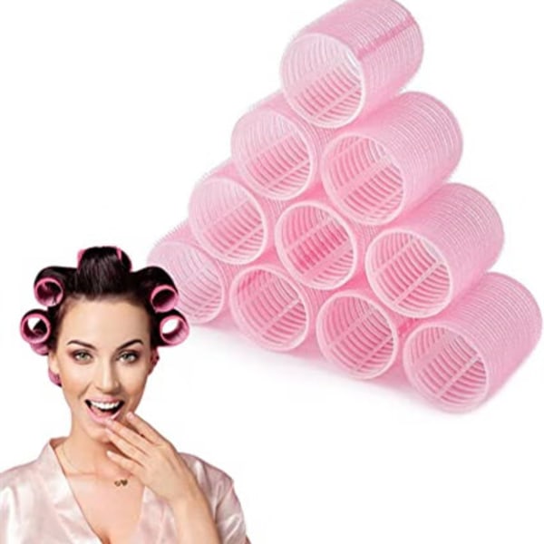 10 stycken hårcurlers, självhäftande hårrullear, salongsstyling