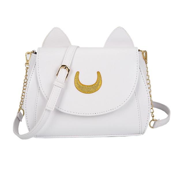 Damväska (Vit) PU-Läder Messenger Bag Kawaii Söt