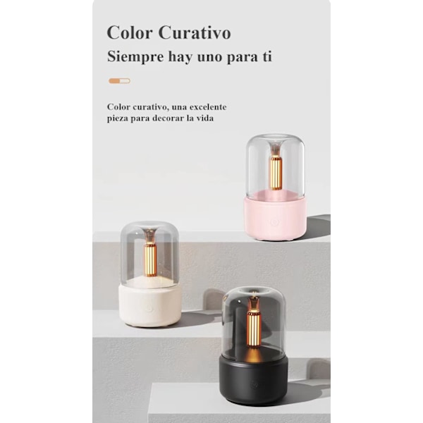 Aromaterapi Diffusorer, 120ml Eteriska Oljediffusorer, Luftfuktare med Ljus