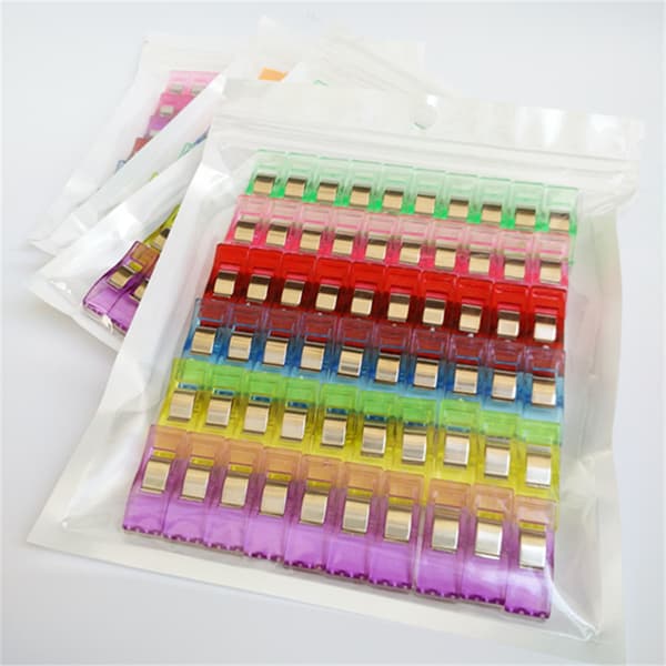 100 Klips Plastklips for Binding Syning Håndverk Assortert