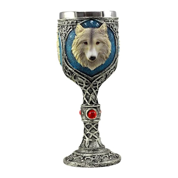 Blå Remus Grå Keltisk Vargglas Magisk 7oz Vinglas Goblet Cup,