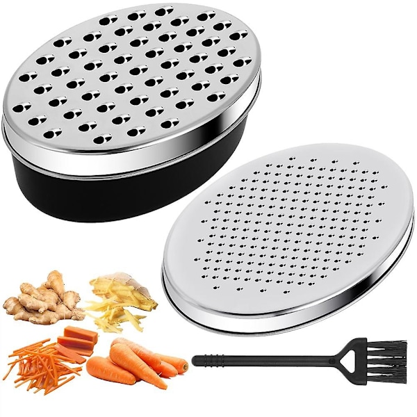 Black Cheese Grater with Food Container and Lid Fruit Vegetable Chopper