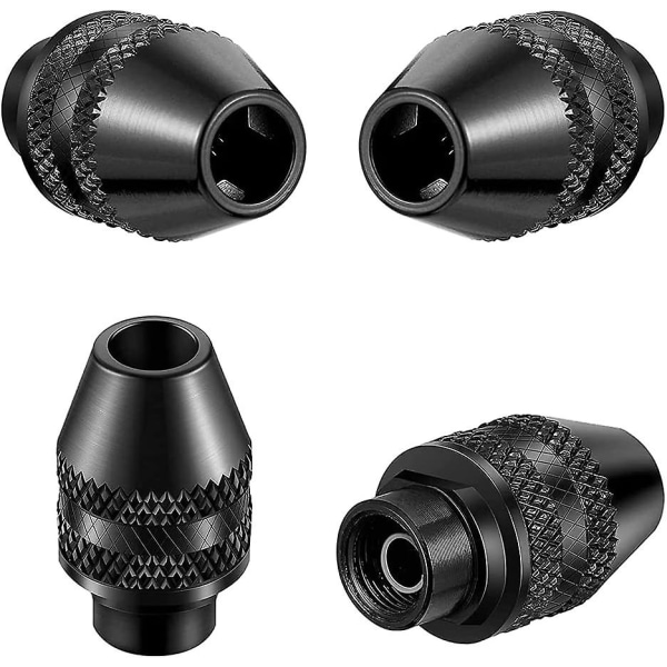 4 st Mini Nyckellös Borr Multifunktionschuckar Universal Adapter Chuck För Dremel För Dremel Elektrisk Slipmaskin Verktyg 0,4-3,2 mm