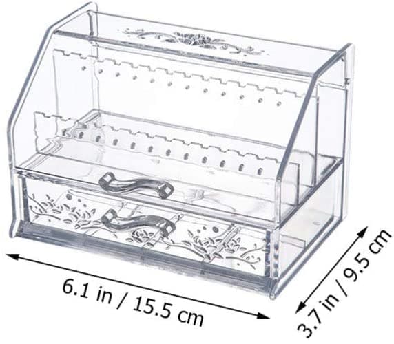 1 st transparent smyckesförvaringslåda, smyckesdisplay