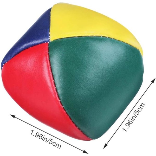 Jongleringsbollar, 6-pack Mini PU-läder Softboll Cirkusbollar