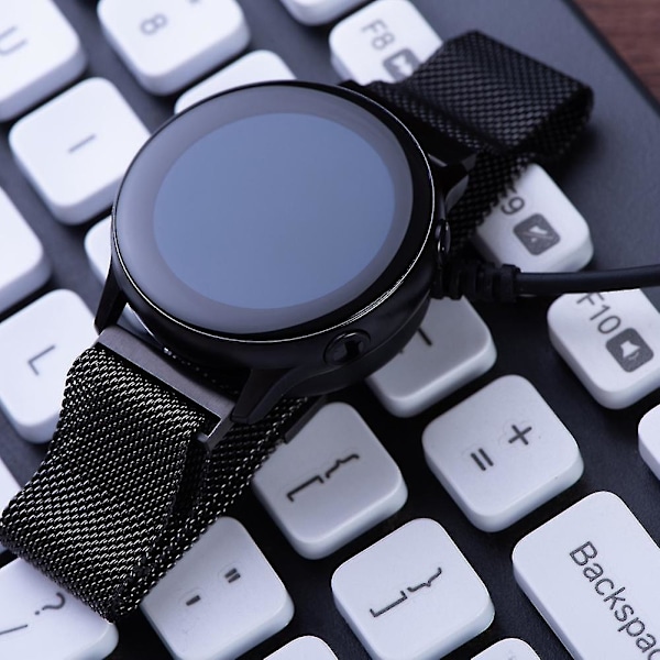 Lader for Galaxy Watch 4 Active 2 R820 R830 R500 USB Hurtiglading Magnetisk Dokkingstasjon Smartklokke Tilbehør Svart