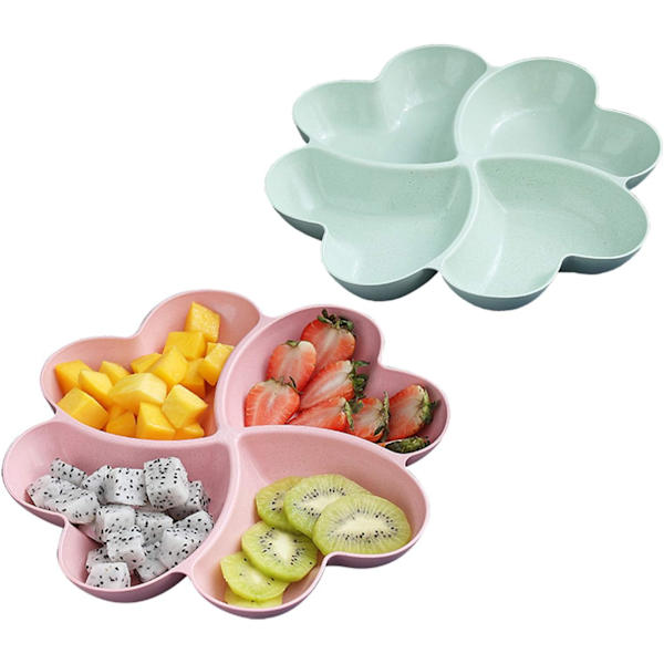 2 stk Hjerteformede Fruktfat Godteri Dessertfat Beholder
