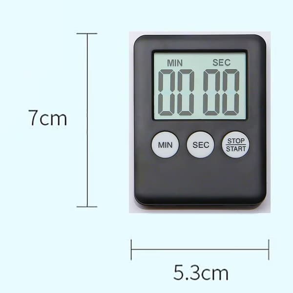 1 stk Magnetisk Elektronisk Timer (Sort)