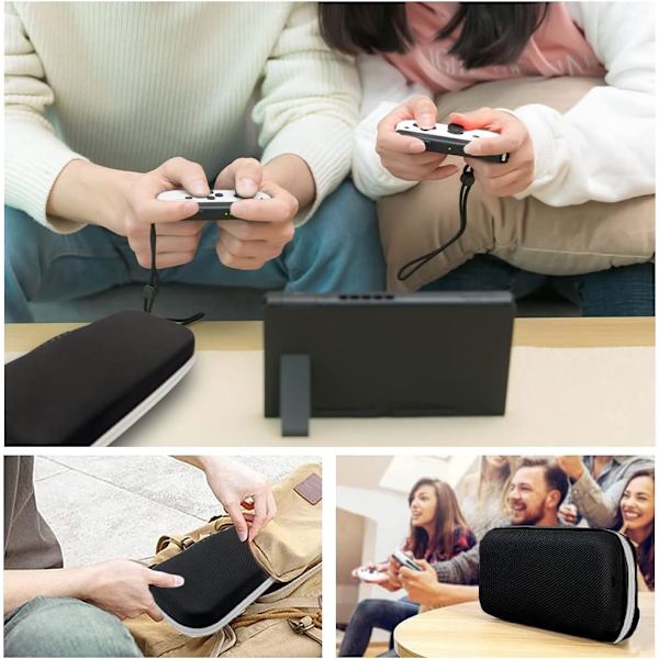 Nintendo Switch OLED -kotelo 21-osaisella lisävarustepaketilla, musta, 23 cm