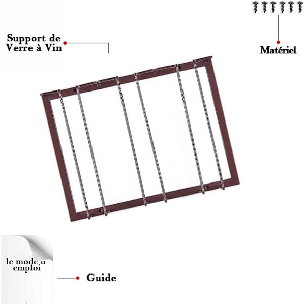 Vinglassstativ - Metall Under Cabinet Hengende Stemware Holder