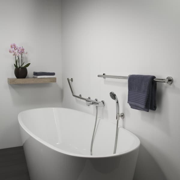 Komfort & Sikkerhet, 90 cm badekarhåndtak, Polert rustfritt stål