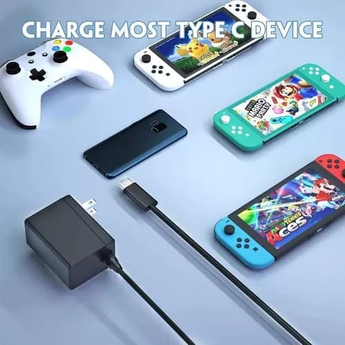 Til Nintendo Switch/lite - 15V 2.6A Hurtigoplader 1.5A