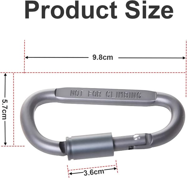 1-pack (Färg) Klätternyckelring, 6-pack Aluminiumlegering
