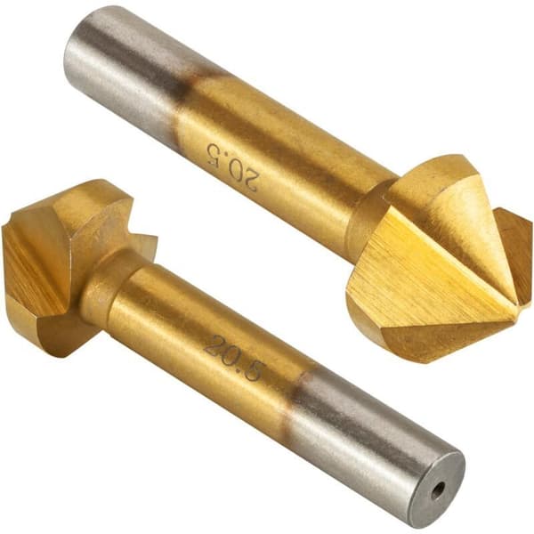 6 stk valnøtt senk Countersink 90° avfasing HSS 6,3 mm 8,3 mm 1