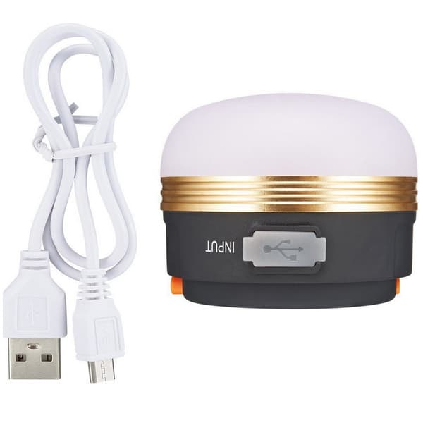 Campinglys, Teltslys USB Genopladelig 3 Tilstande Camping