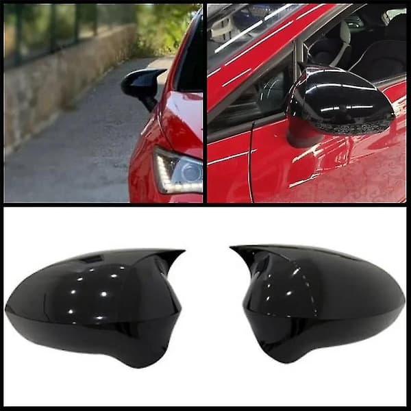 Car Mirror Cover Caps til Seat 1P 6J EXEO 2008-2017 Side Rear View External Part(Black)