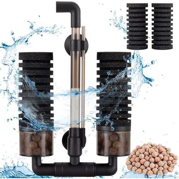 Akvariumfilter, Dobbel Undervanns Internt Svampfilter (M)