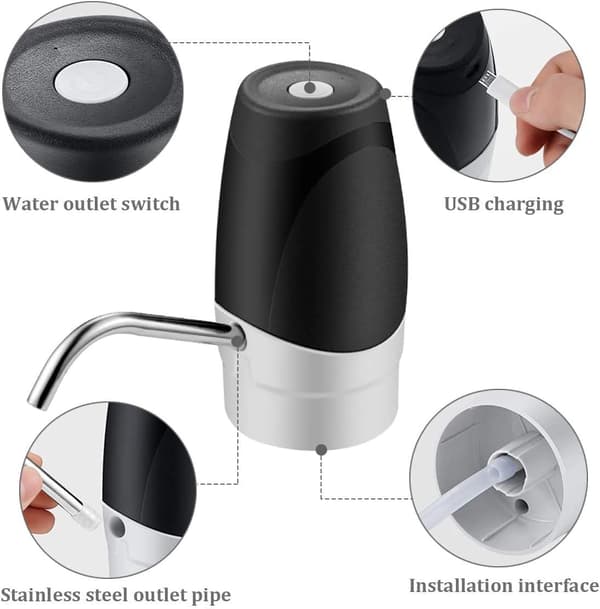 1 stycke (Svart) Vattenpump Dispenser Passar för Universal