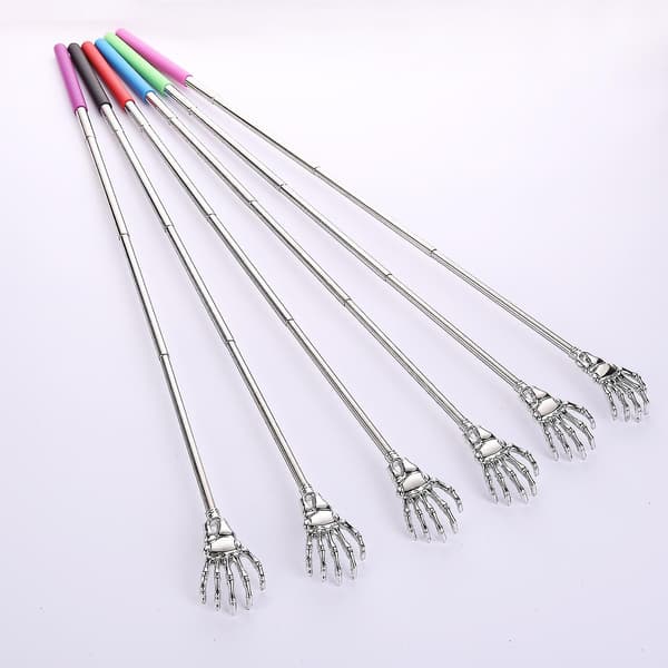 1 kpl Ruostumaton teräs Retractable Tickle Scratcher Scratching Artifact Vihreä