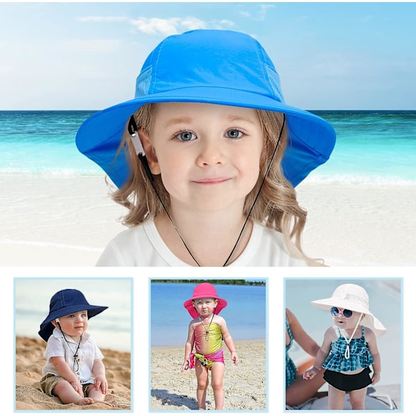 Baby Solhatt för flicka och pojke, nackskyddande, andningsbar, för barn