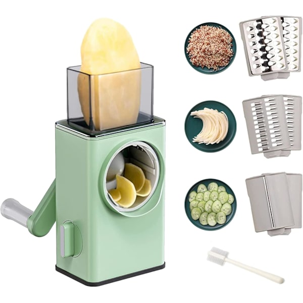 Manuell Multifunktionell Mandolin Slicer med Veva Safe - Grönsaks- och Potatisrivare, Juliennestrimlor