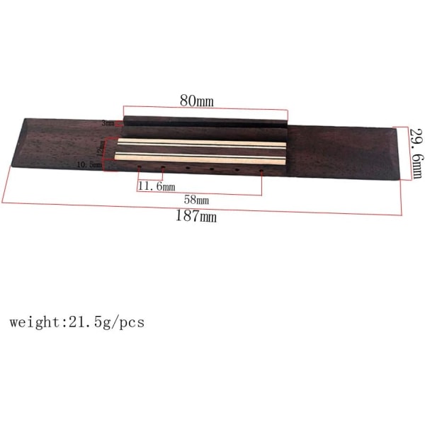 1 antique mahogany guitar bridge for replacement parts of