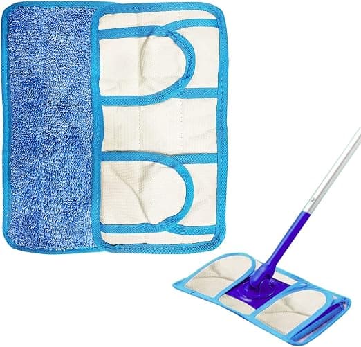 2 mikrofibermopper, genanvendelige mopper, vaskbare mopper, til stue,