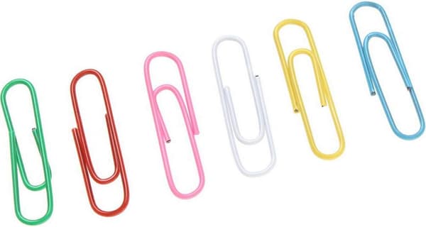 Fargerike binders, plastbelagte metallbindere med