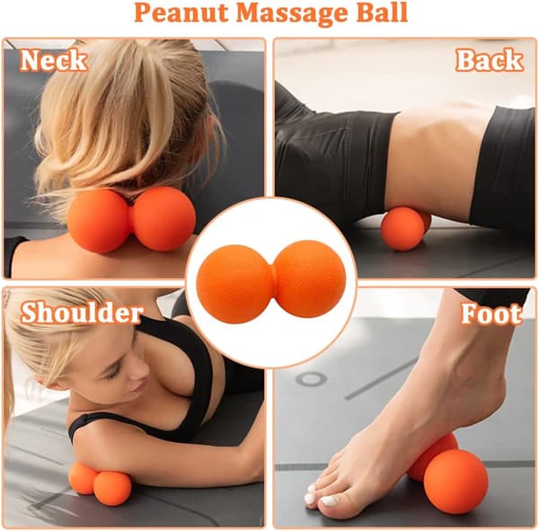 1 sæt massagebolde, trigger point massagebold, jordnøddesæt