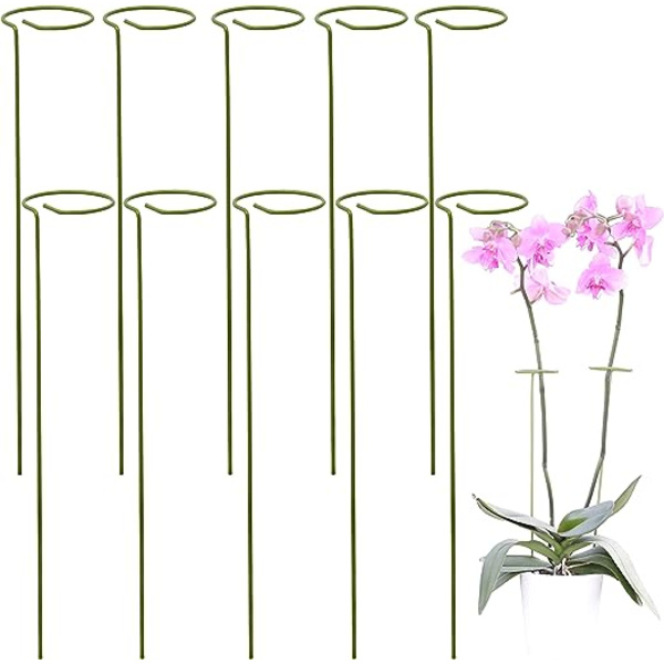 10 Växtstöd Kit | Stöd för Klätterväxter och Blommor | Grön Stödpåle | Hjälp Dina Blommor Växa | Trädgårdstomat
