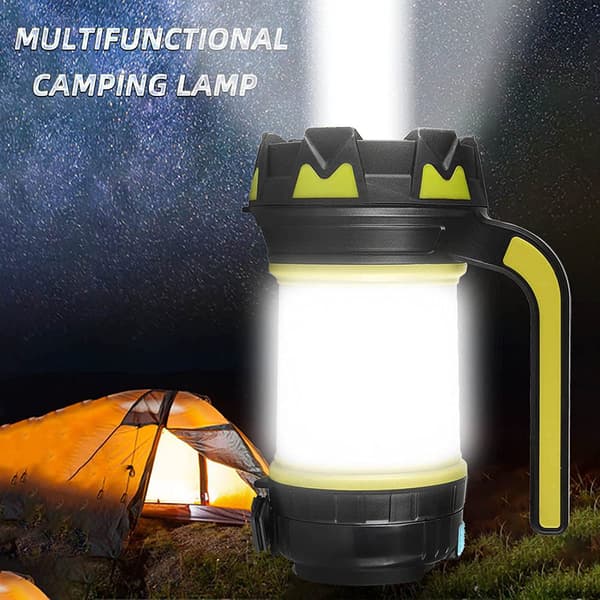 USB-oppladbart LED-bærbar lys (gul), 3000mAh Camping