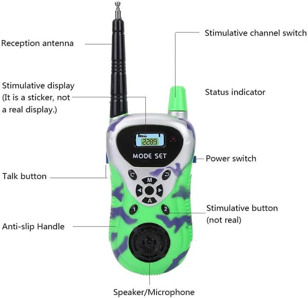 Barnens Walkie Talkie, Leksak Intercom Utomhusspel Mini Mode
