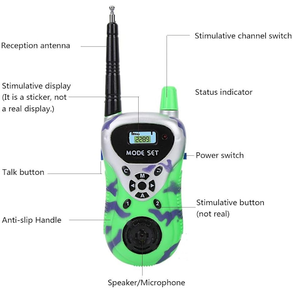 Børne Walkie Talkie, Legetøjs Intercom Udendørs Spil Mini Mode