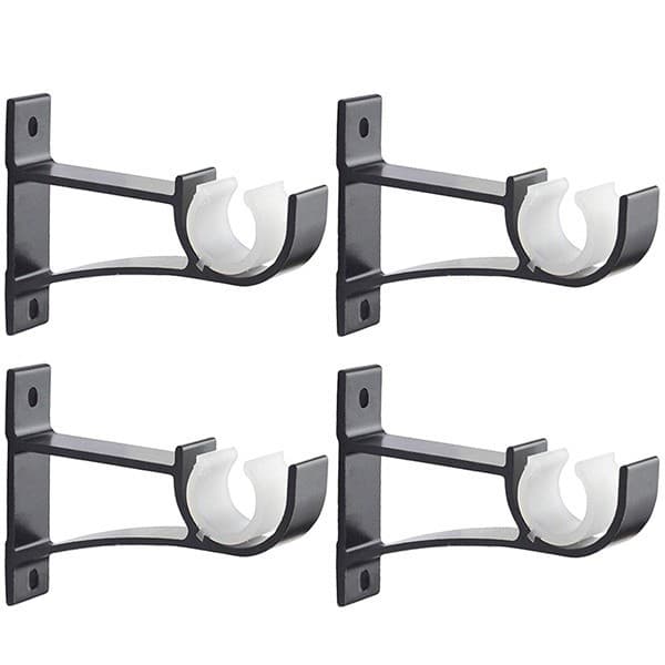 4 stk. Gardinstangs Holder i Aluminium Legering 12 * 8cm Rustfri Gardin
