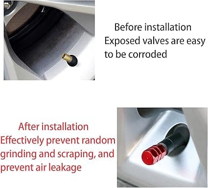 4 stk. Dækventilhætter, Bilventil, Dæktilbehør, Universal